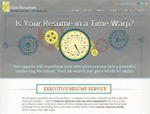 Tablet Screenshot of execresumes.com